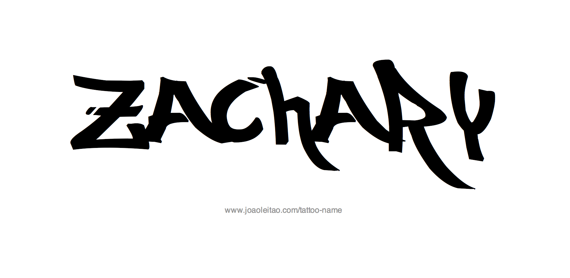 Tattoo Design Name Zachary 