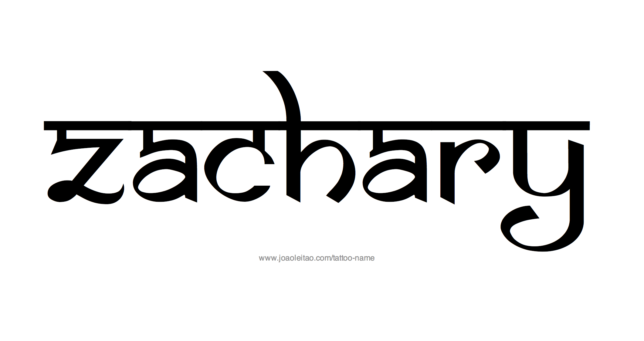 Tattoo Design Name Zachary 