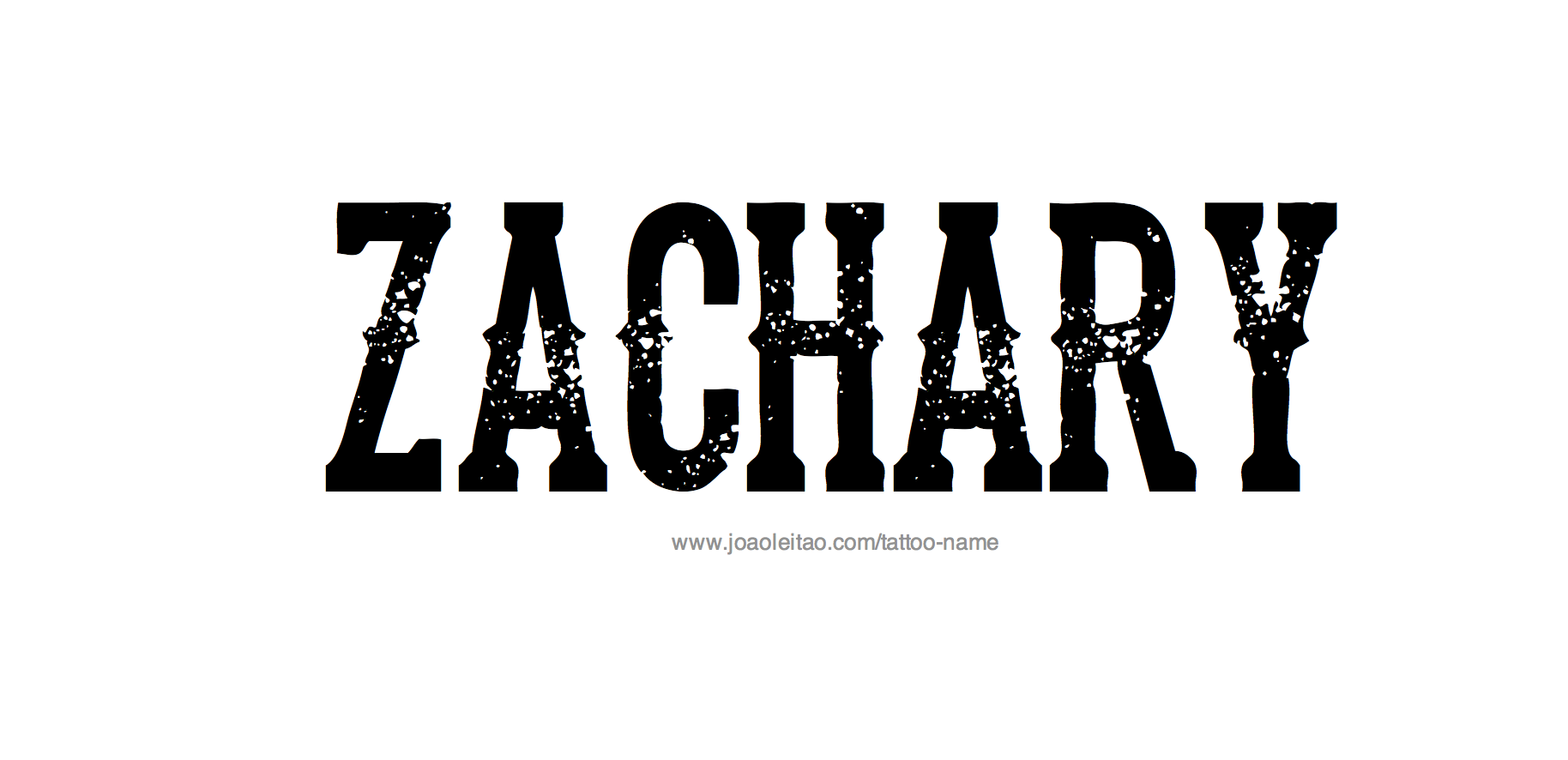 Tattoo Design Name Zachary 