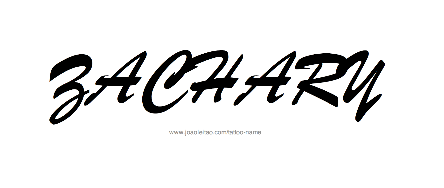 Tattoo Design Name Zachary 