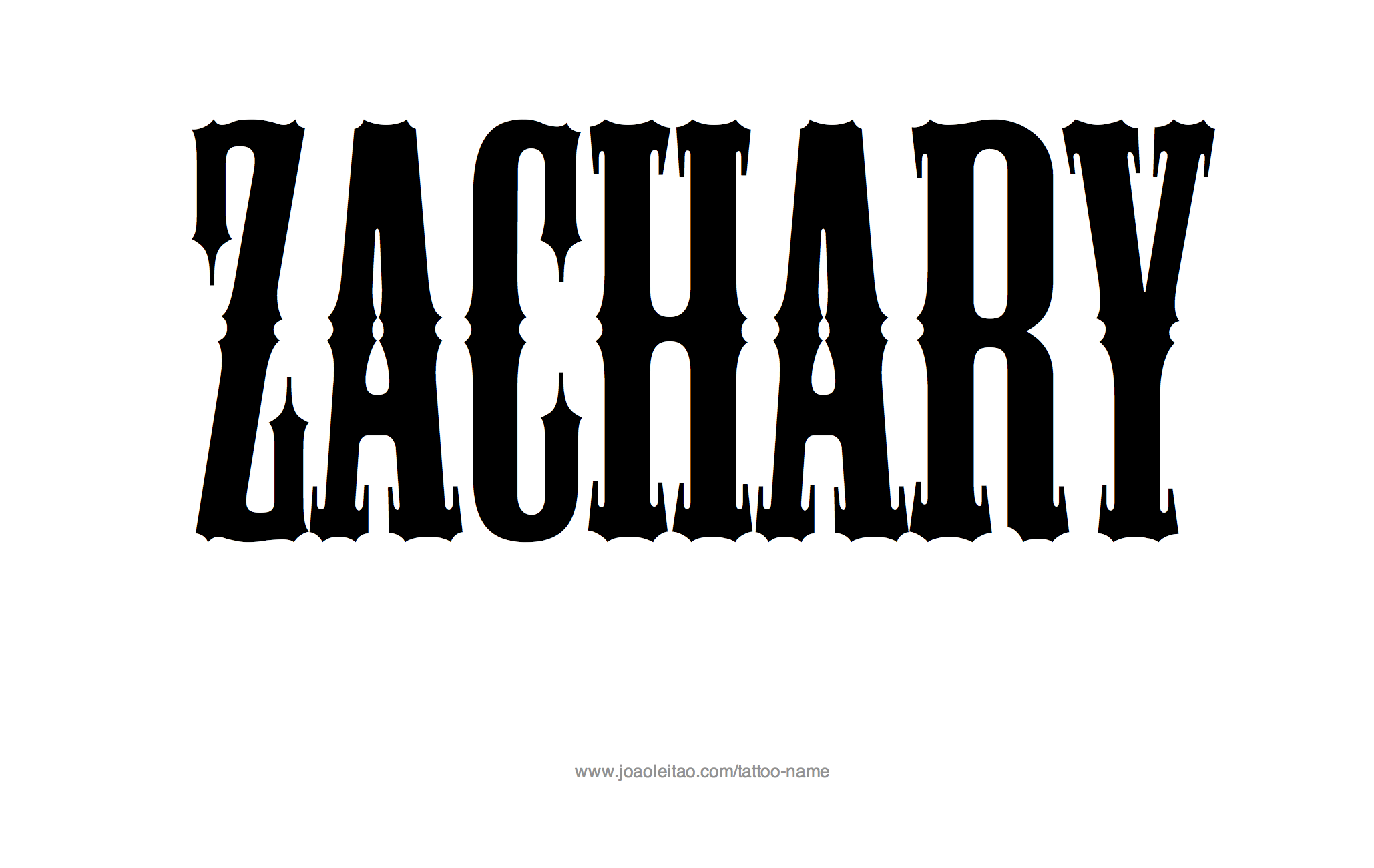 Tattoo Design Name Zachary 