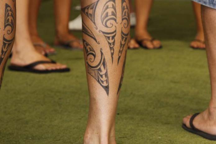 Calves Tattoo for Men - Tribal Calves Tattoo Design Ideas