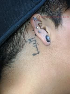 Behind Ear Stars Tattoos