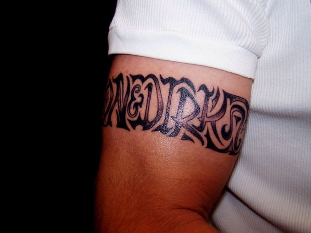 Bicep Name Tattoo Ideas