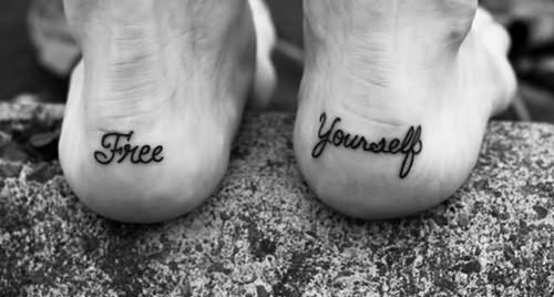 Heel name tattoo foot design for men and women Heel name tattoo foot design for men and women