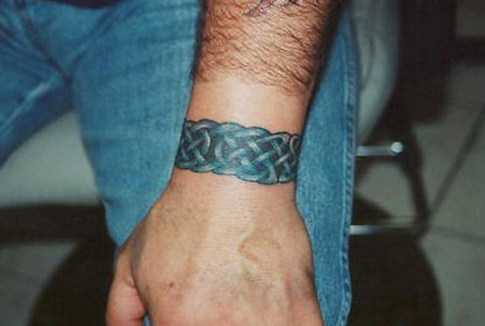 Celtic wristband tattoo designs for men