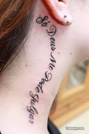 Neck Name Tattoo Ideas