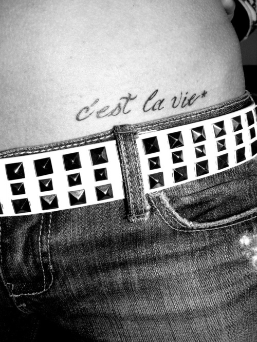 C'est la vie tattoo design