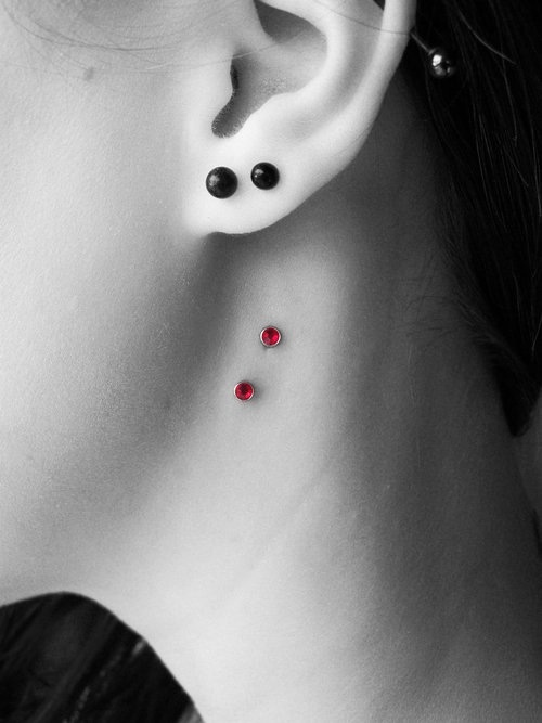 Piercing imitation tattoo designs