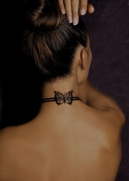 Neck tattoo designs ideas for women
