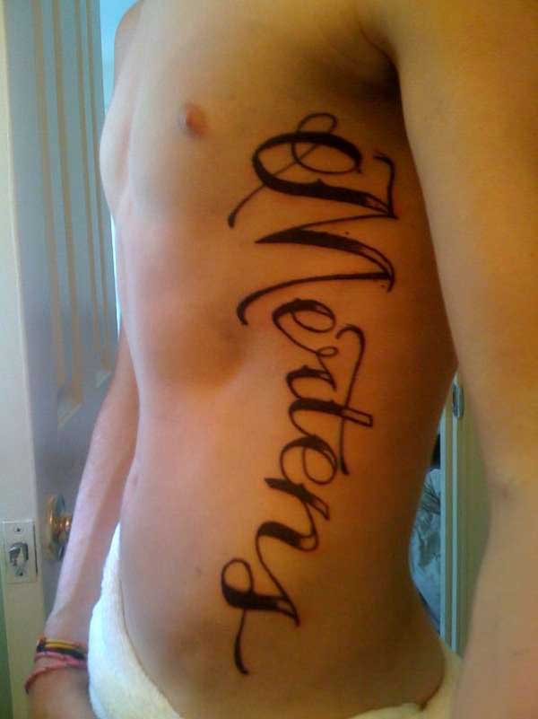 tattoos for men on ribs quotes