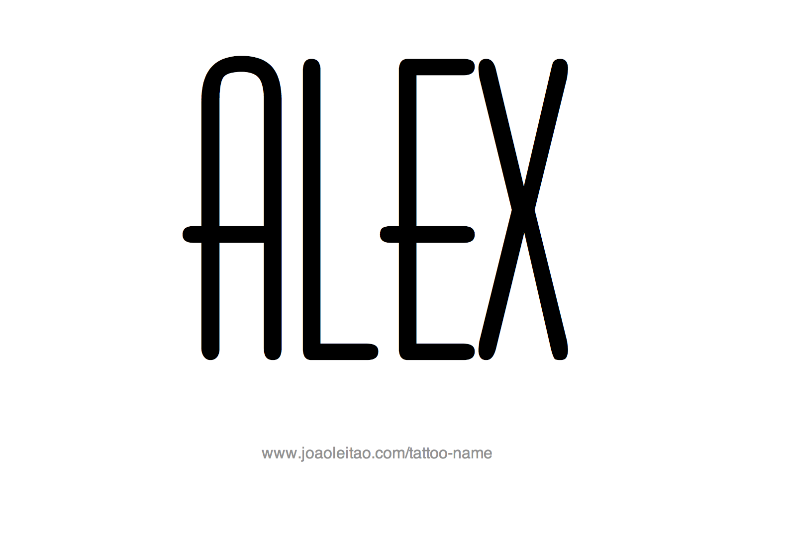 Alex Name Tattoo Designs