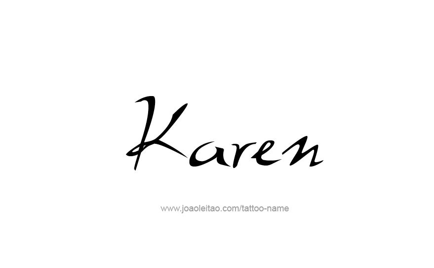 Karen Name Tattoo Designs - Tatueringar med namn.