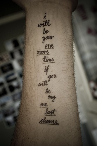 Men script tattoo designs