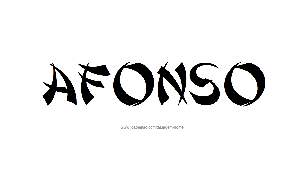 Desenho Tatuagem com o Nome Afonso