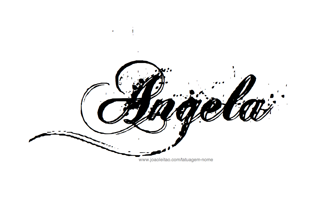 Desenhos de Tatuagem com o Nome Angela