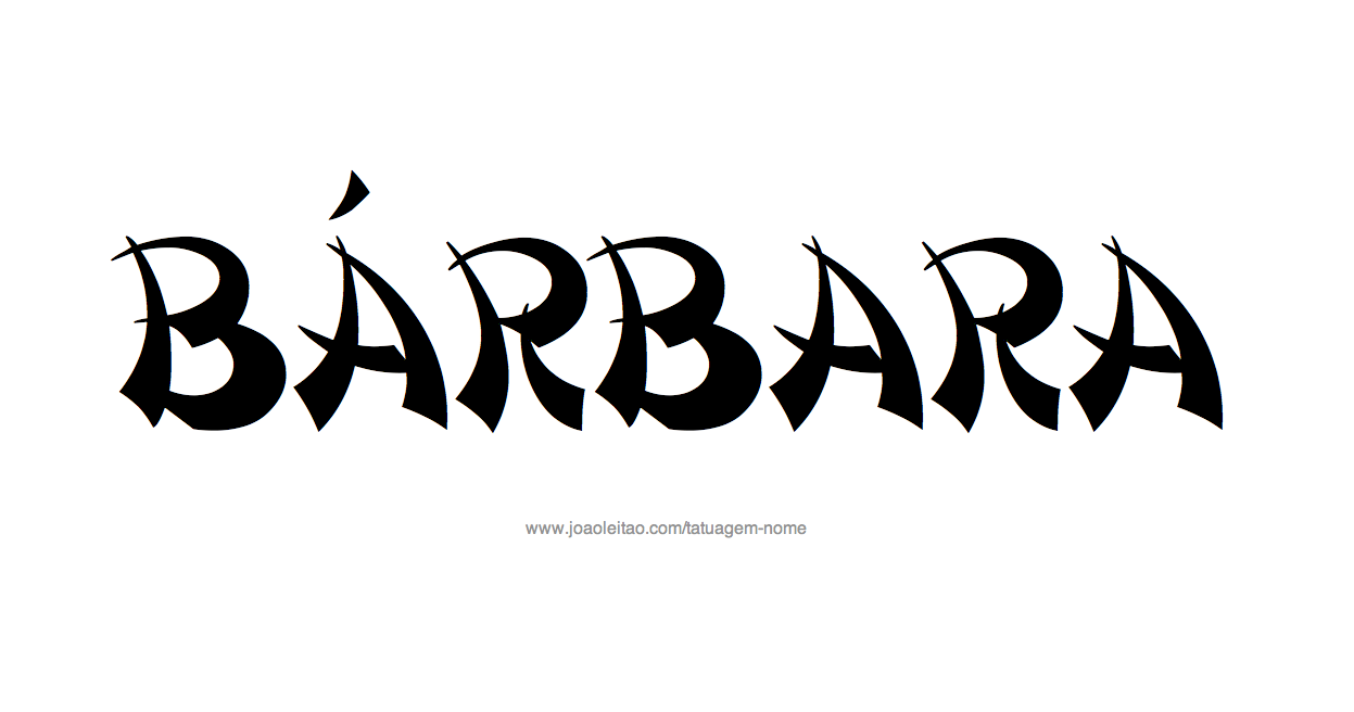 Desenho de Tatuagem com o Nome Barbara
