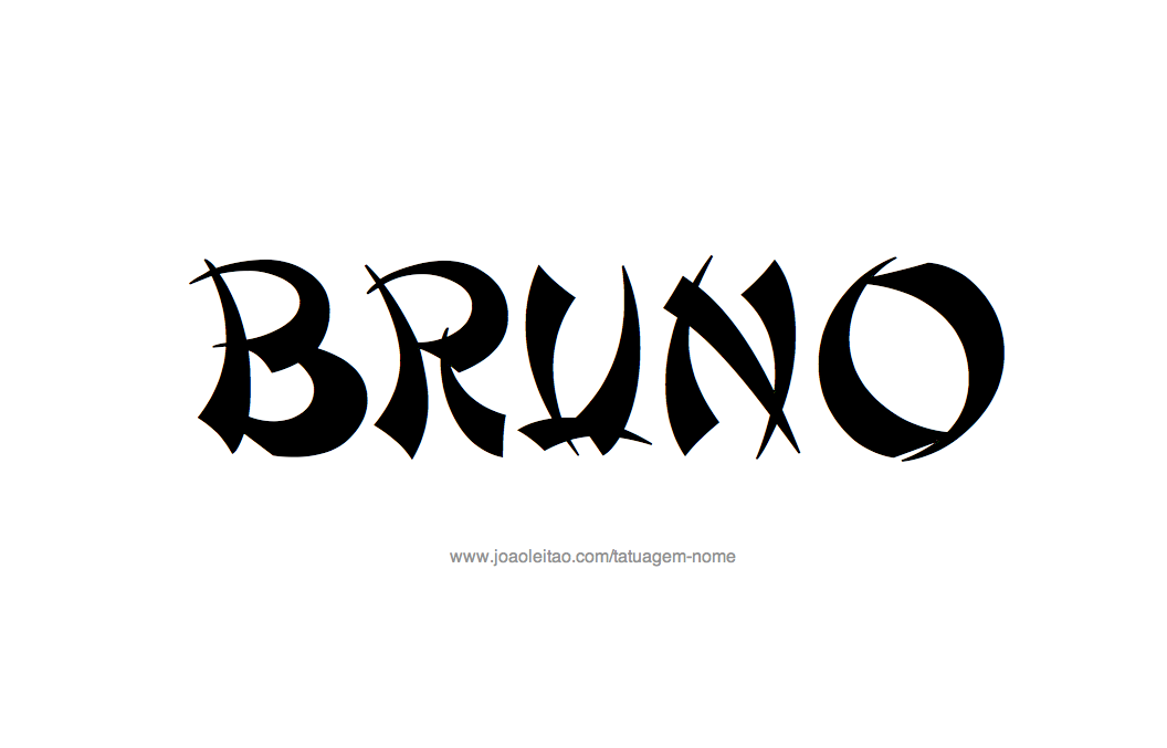 Desenho de Tatuagem com o Nome Bruno