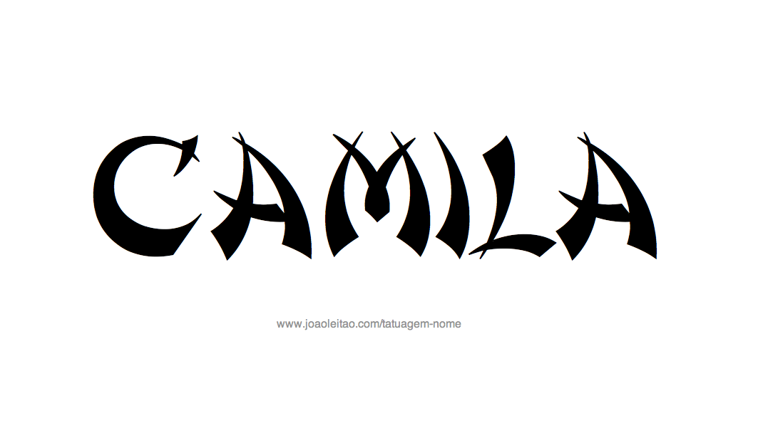 Desenho de Tatuagem com o Nome Camila