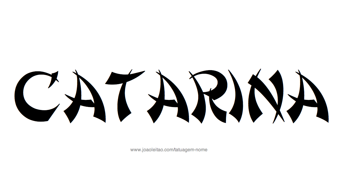 Desenho de Tatuagem com o Nome Catarina