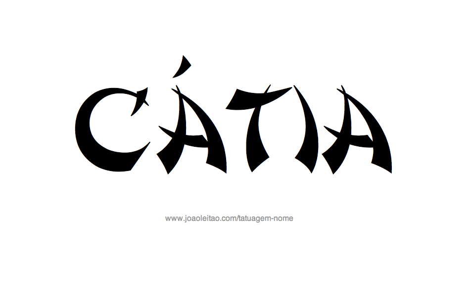 Desenho de Tatuagem com o Nome Catia