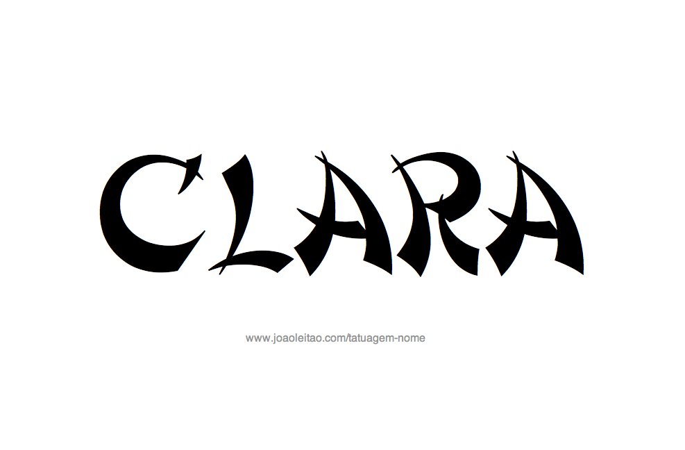 Desenho de Tatuagem com o Nome Clara