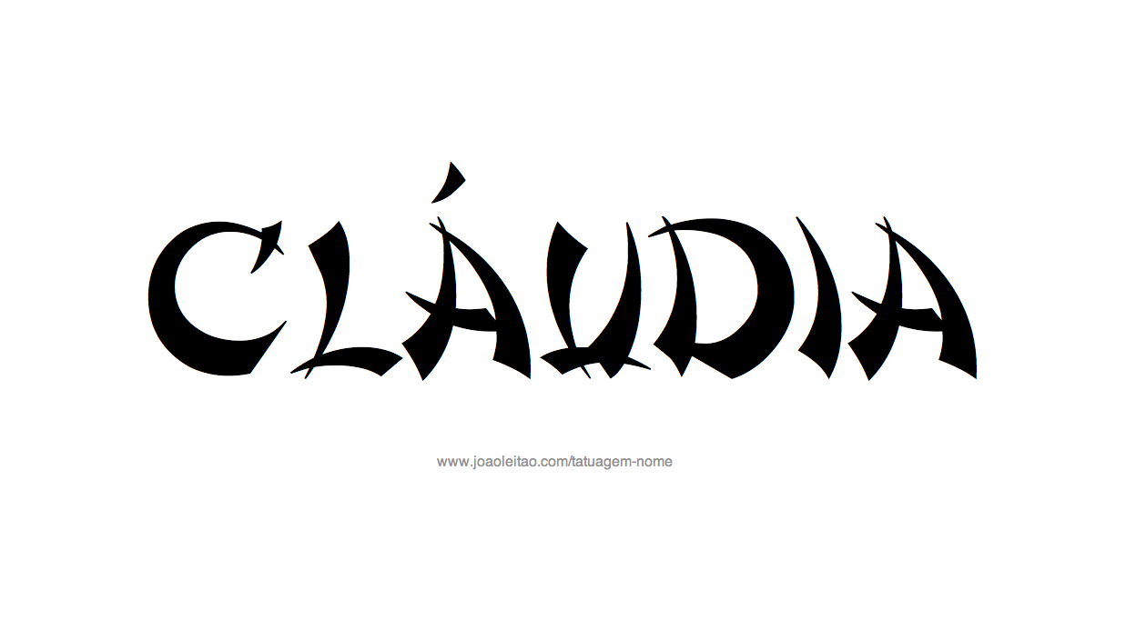 Desenho de Tatuagem com o Nome Claudia