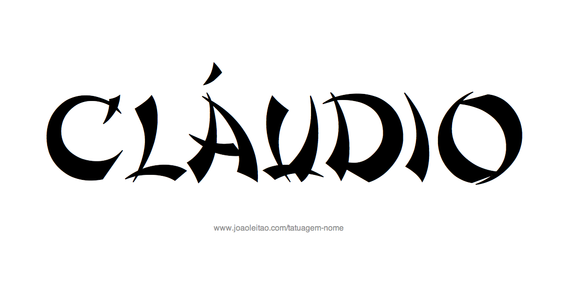 Desenho de Tatuagem com o Nome Cláudio