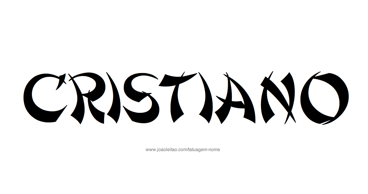 Desenho de Tatuagem com o Nome Cristiano
