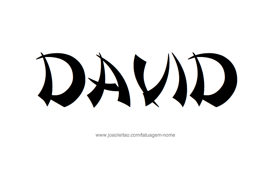 Desenho de Tatuagem com o Nome David