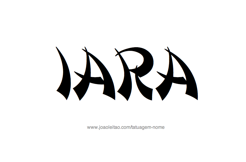 Desenho de Tatuagem com o Nome Iara