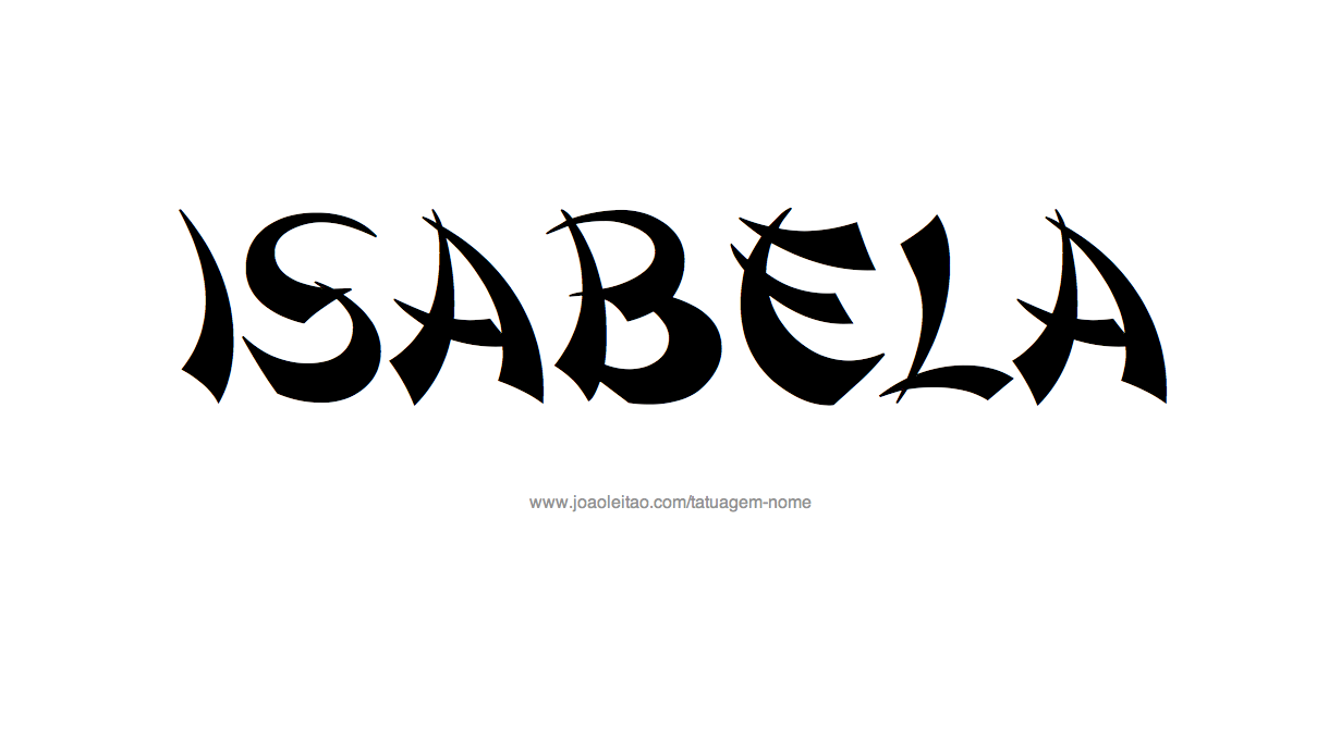 Desenho de Tatuagem com o Nome Isabela