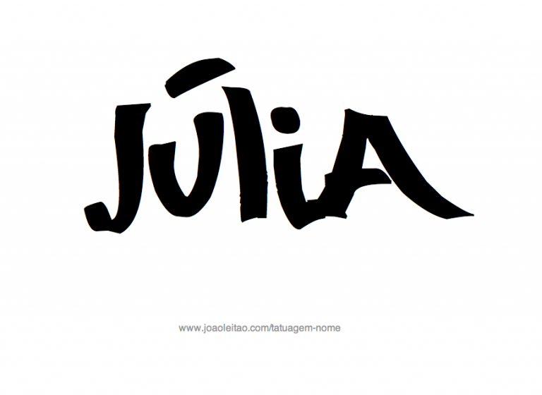 Desenhos de Tatuagem com o Nome Julia