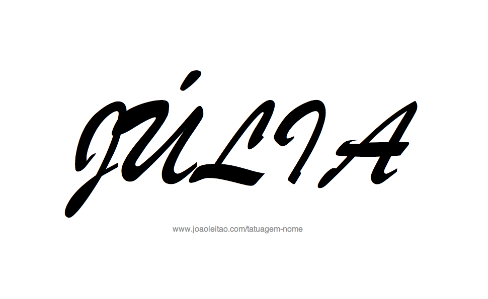 Desenhos de Tatuagem com o Nome Julia