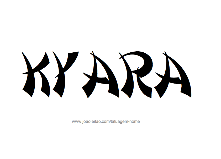 Desenho de Tatuagem com o Nome Kyara