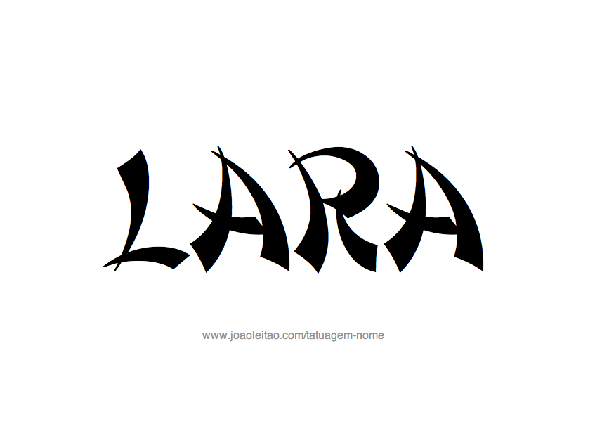 Desenho de Tatuagem com o Nome Lara