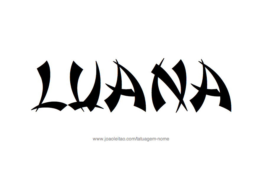 Desenho de Tatuagem com o Nome Luana