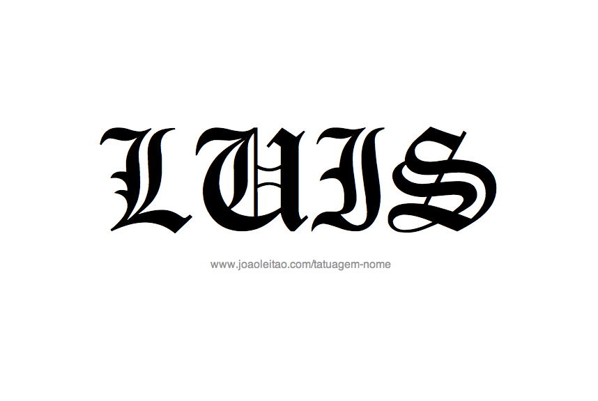 Desenhos de Tatuagem com o Nome Luis