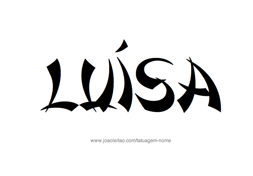 Desenho de Tatuagem com o Nome Luisa