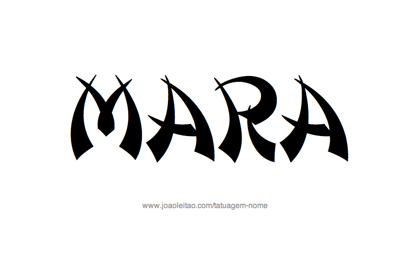 Desenho de Tatuagem com o Nome Mara