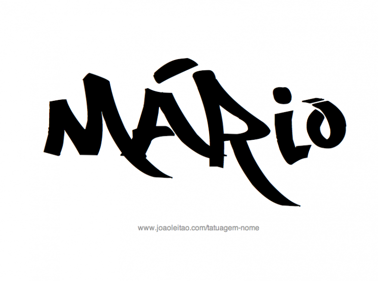Desenhos de Tatuagem com o Nome Mario