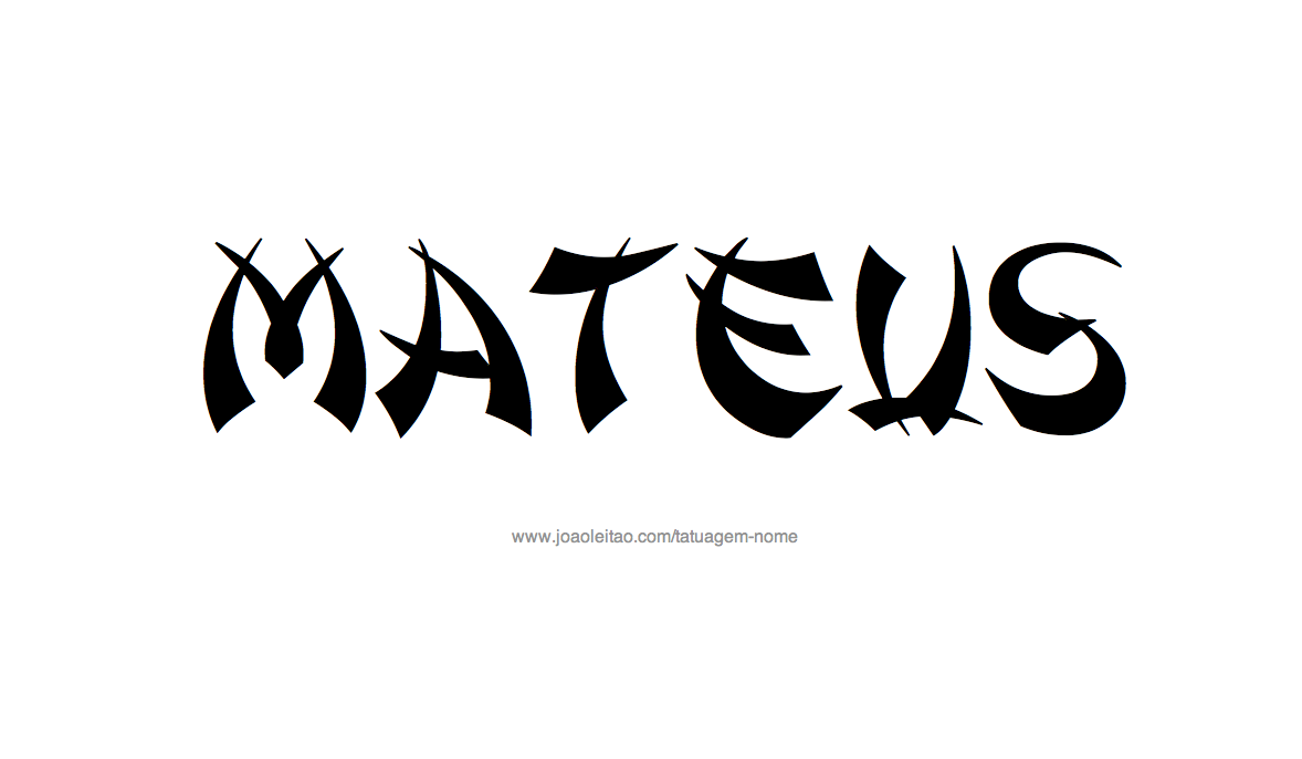 Desenho Tatuagem com o Nome Mateus