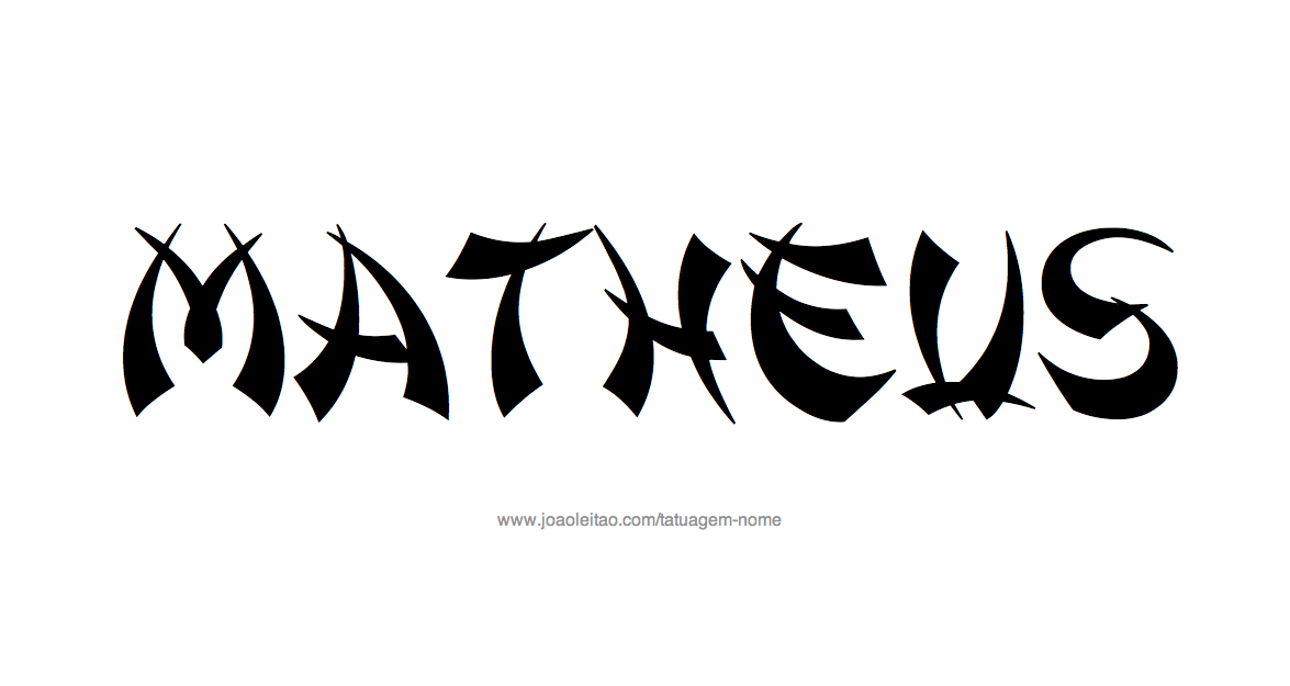 Desenho de Tatuagem com o Nome Matheus