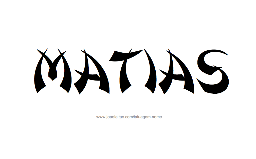 Desenho de Tatuagem com o Nome Matias