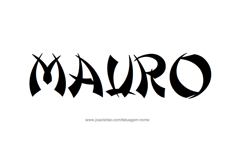 Desenho de Tatuagem com o Nome Mauro