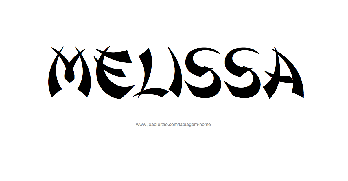 Desenho de Tatuagem com o Nome Melissa