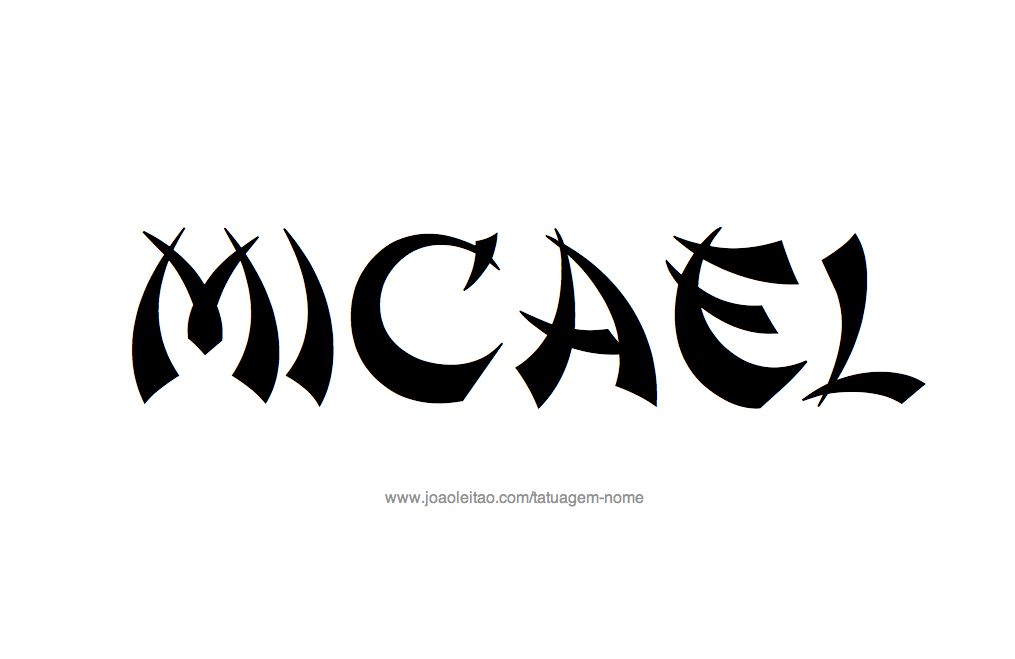 Desenho de Tatuagem com o Nome Micael