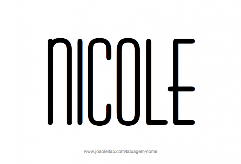 Desenhos de Tatuagem com o Nome Nicole