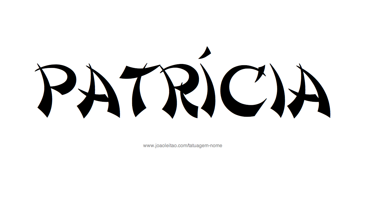 Desenho de Tatuagem com o Nome Patricia