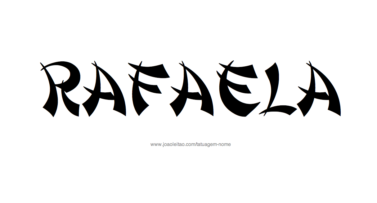 Desenho de Tatuagem com o Nome Rafaela